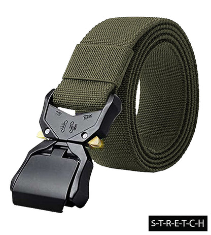 D555 Plus Size Dale Tactical Stretch Webbing Belt Khaki