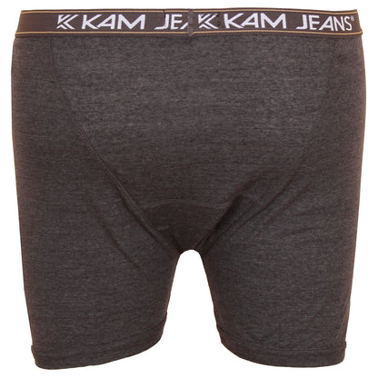 Kam Jeans Plus Size Button Fly Boxers 3-Pack Black/Navy/Charcoal