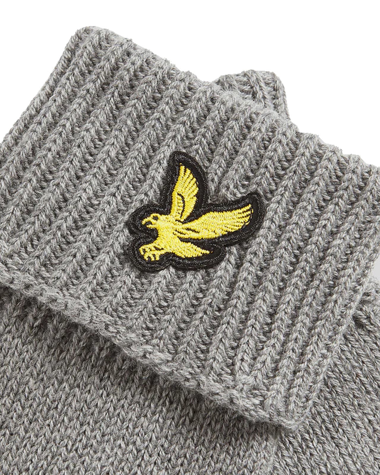 Lyle & Scott Cotton Mernio Gloves Mid Grey Marl