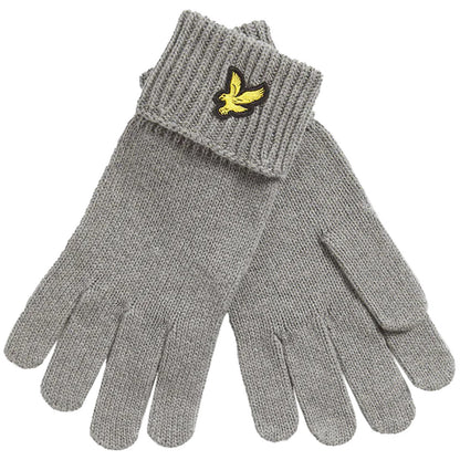 Lyle & Scott Cotton Mernio Gloves Mid Grey Marl