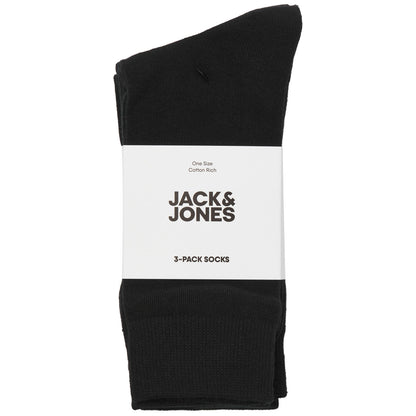 Jack & Jones Plus Size Rafael 3-Pack Tennis Socks Black (9-12)