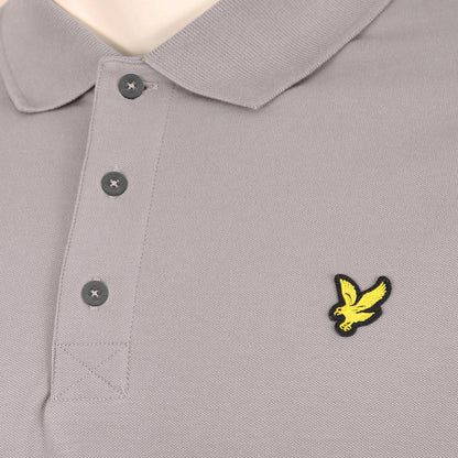 Lyle & Scott Plus Size Plain Polo Shirt Gull Grey