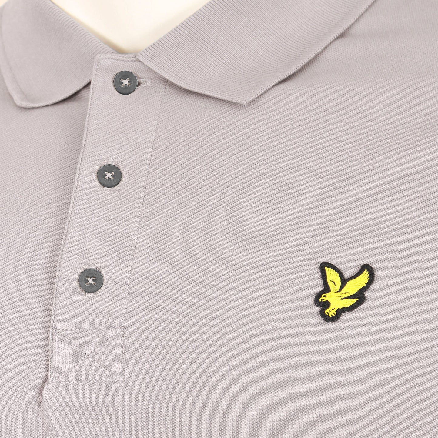 Lyle & Scott Plus Size Plain Polo Shirt Gull Grey