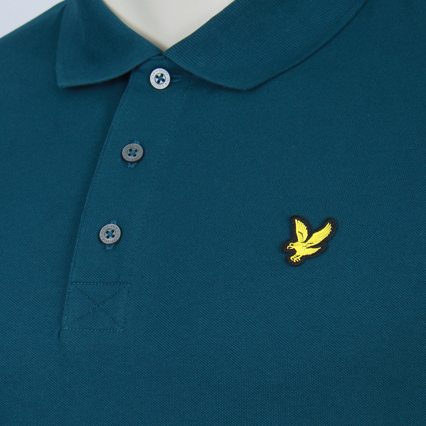 Lyle & Scott Plus Size Plain Polo Shirt Rich Teal