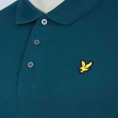 Lyle & Scott Plus Size Plain Polo Shirt Rich Teal