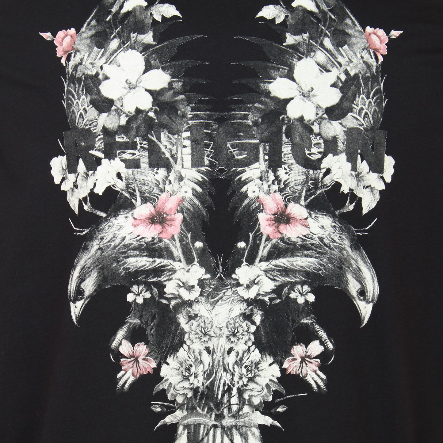 Religion Plus Size Crow T-Shirt Black