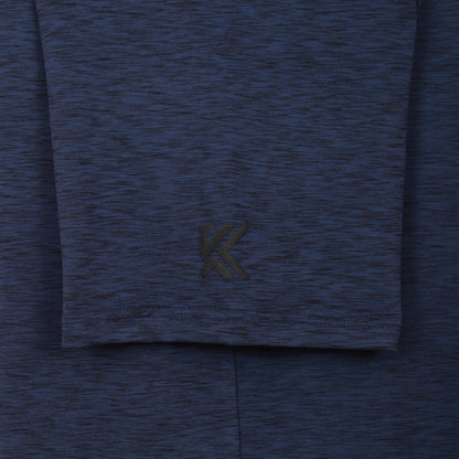 Kam Jeans Plus Size Active Performance Marl T-Shirt Indigo