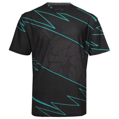 Kam Jeans Plus Size Active Performance Zig Zag T-Shirt Black