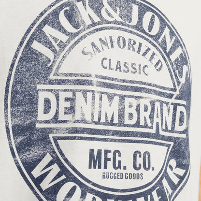 Jack & Jones Plus Size Jeans Graphic T-Shirt Cloud Dancer