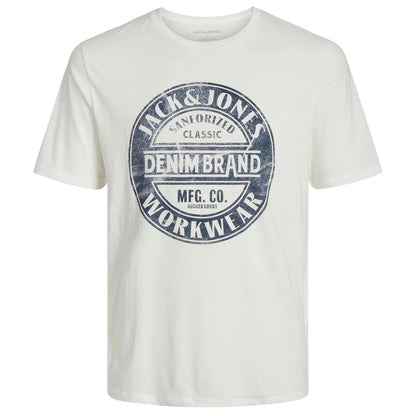 Jack & Jones Plus Size Jeans Graphic T-Shirt Cloud Dancer