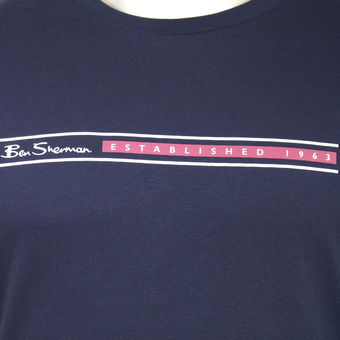 Ben Sherman Plus Size Core Stripe T-Shirt Dark Navy
