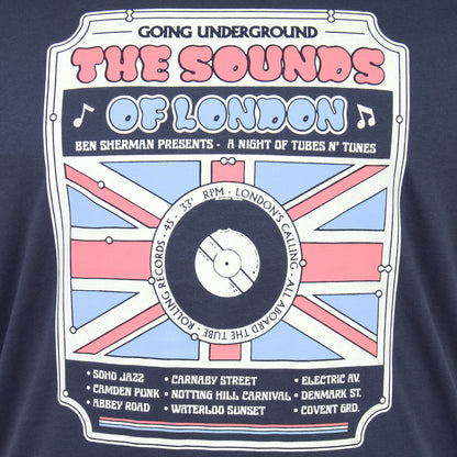 Ben Sherman Plus Size Sounds Of London T-Shirt Mood Indigo