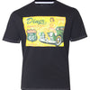 Kam Jeans Plus Size Distressed Diners T-Shirt Black