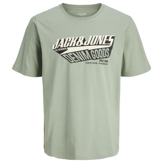 Jack & Jones Plus Size Logo O-Neck Aw25 T-Shit Iceberg Green