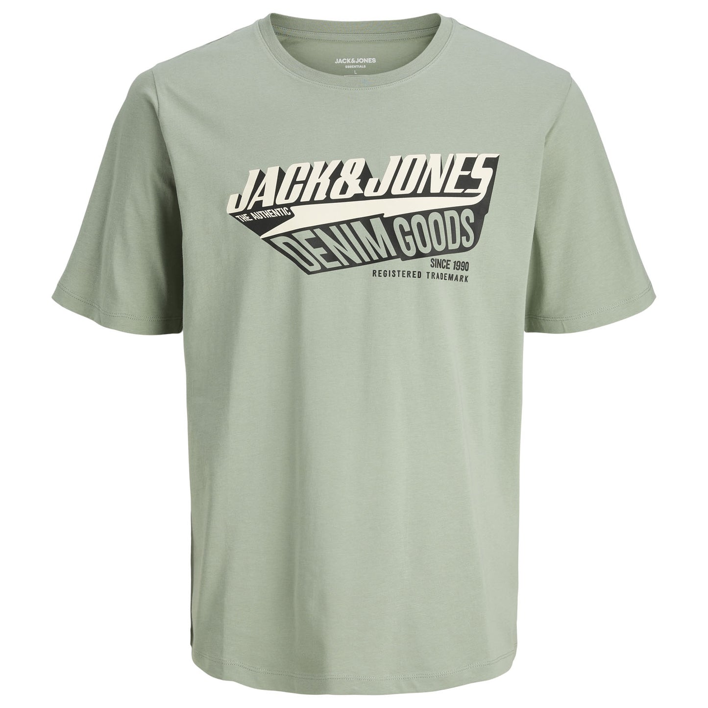 Jack & Jones Plus Size Logo O-Neck Aw25 T-Shit Iceberg Green