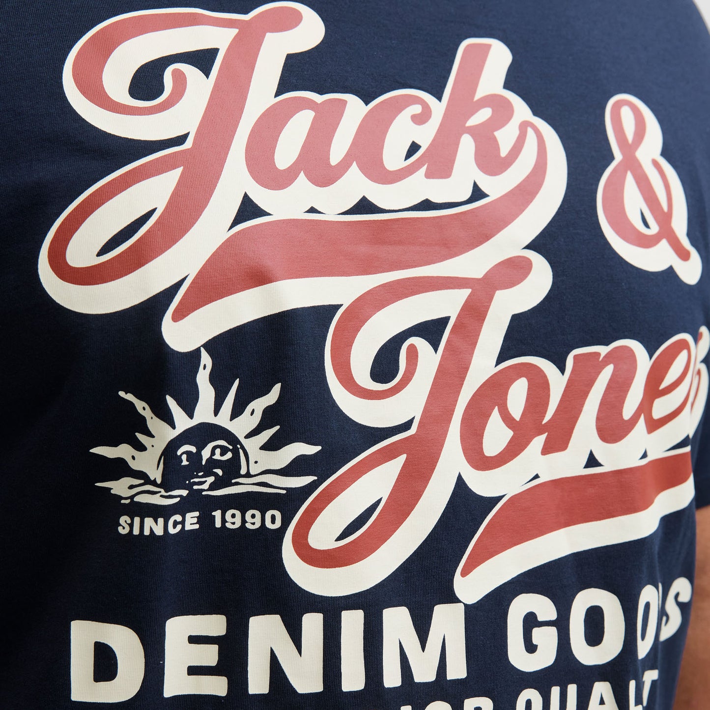 Jack & Jones Plus Size Logo O-Neck Aw25 T-Shit Sky Captain