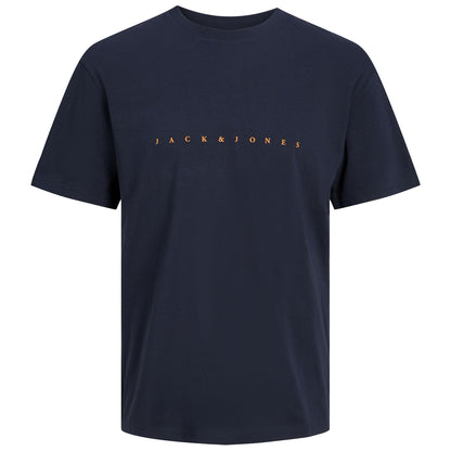 Jack & Jones Plus Size Star Crew T-Shirt Dark Navy
