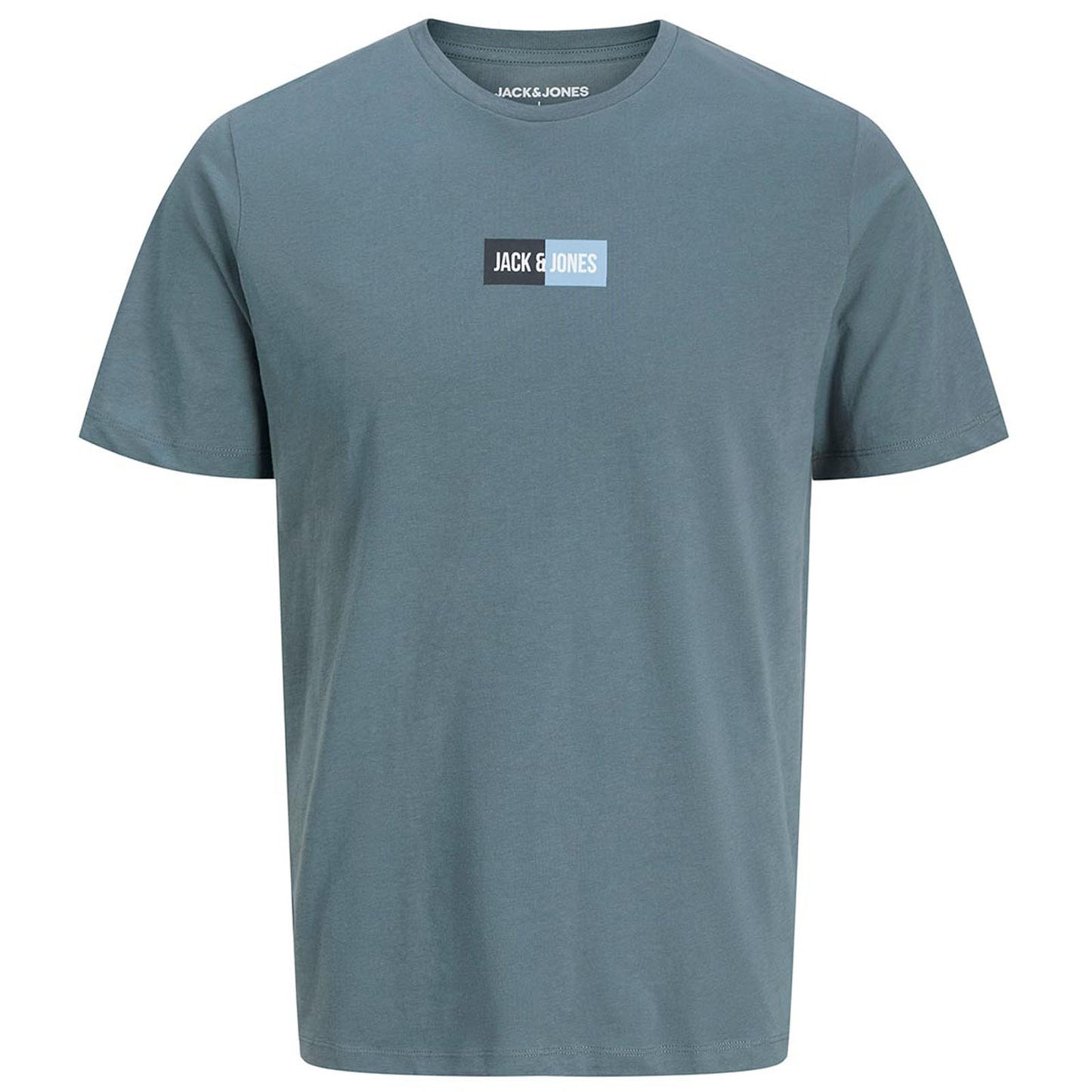 Jack & Jones Plus Size Pan Logo T-Shirt Stormy Weather