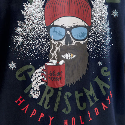 Jack & Jones Plus Size Noel Xmas T-Shirt Sky Captain