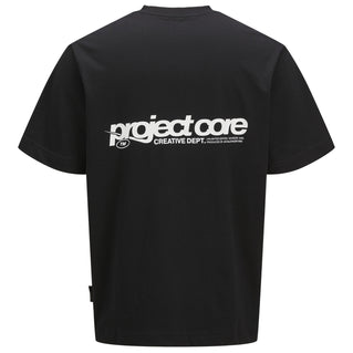 Jack & Jones Plus Size Union Back Print T-Shirt Black