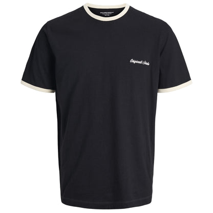 Jack & Jones Plus Size Norrebro Ringer T-Shirt Black
