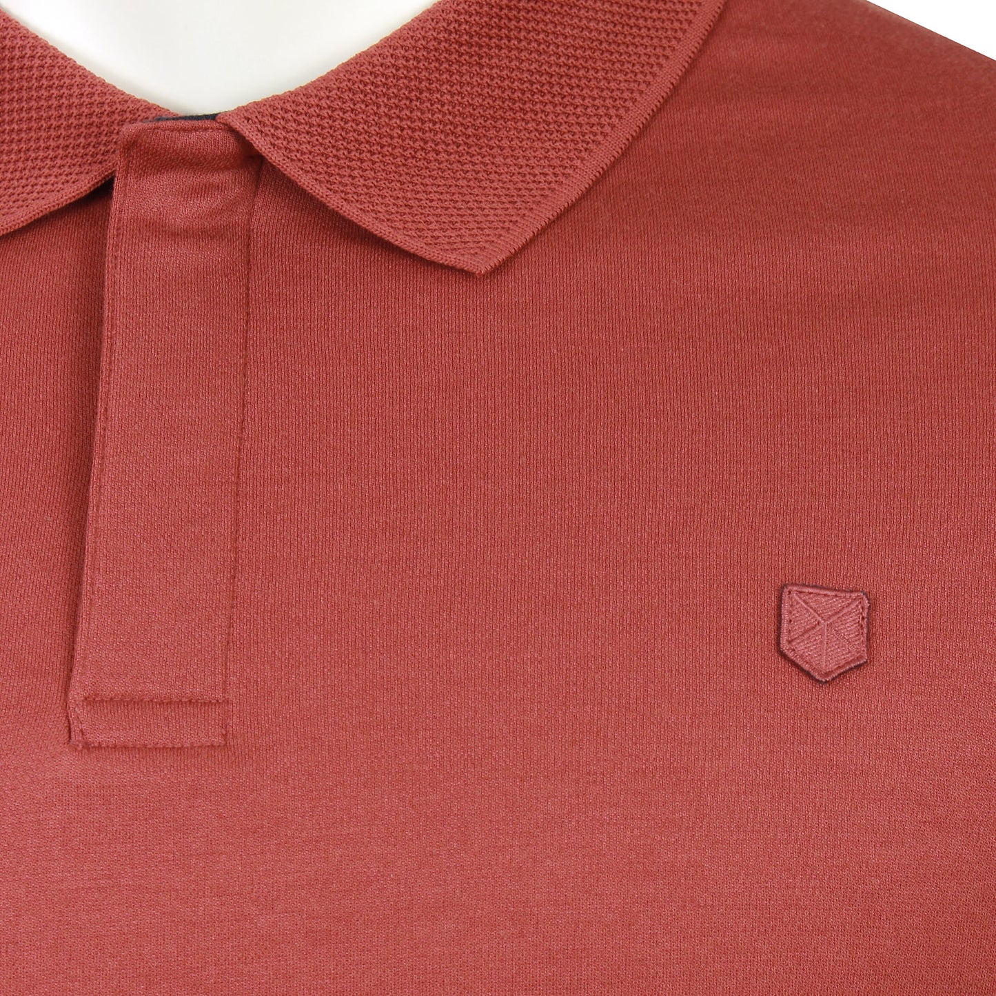 Jack & Jones Plus Size Rodney Long Sleeve Polo Henna