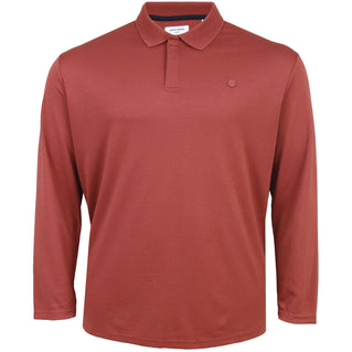 Jack & Jones Plus Size Rodney Long Sleeve Polo Henna