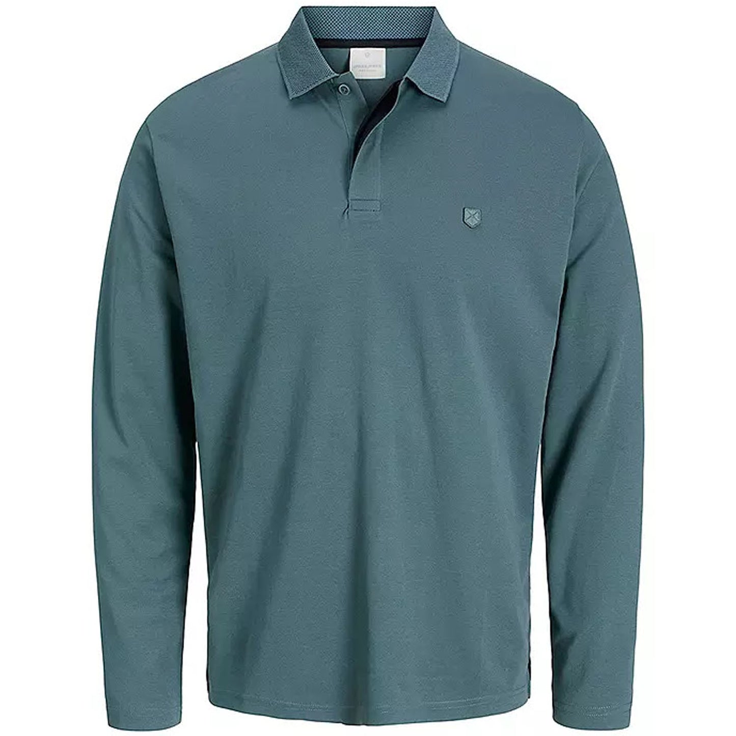 Jack & Jones Plus Size Rodney Long Sleeve Polo Goblin Blue