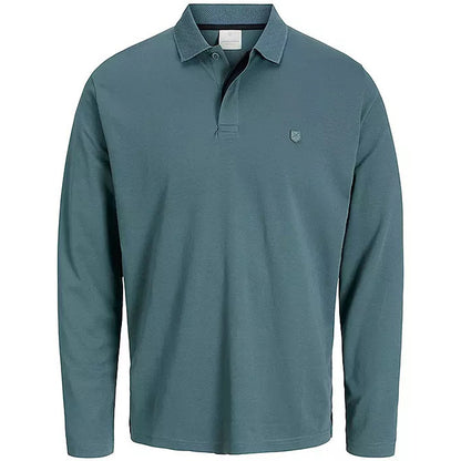 Jack & Jones Plus Size Rodney Long Sleeve Polo Goblin Blue