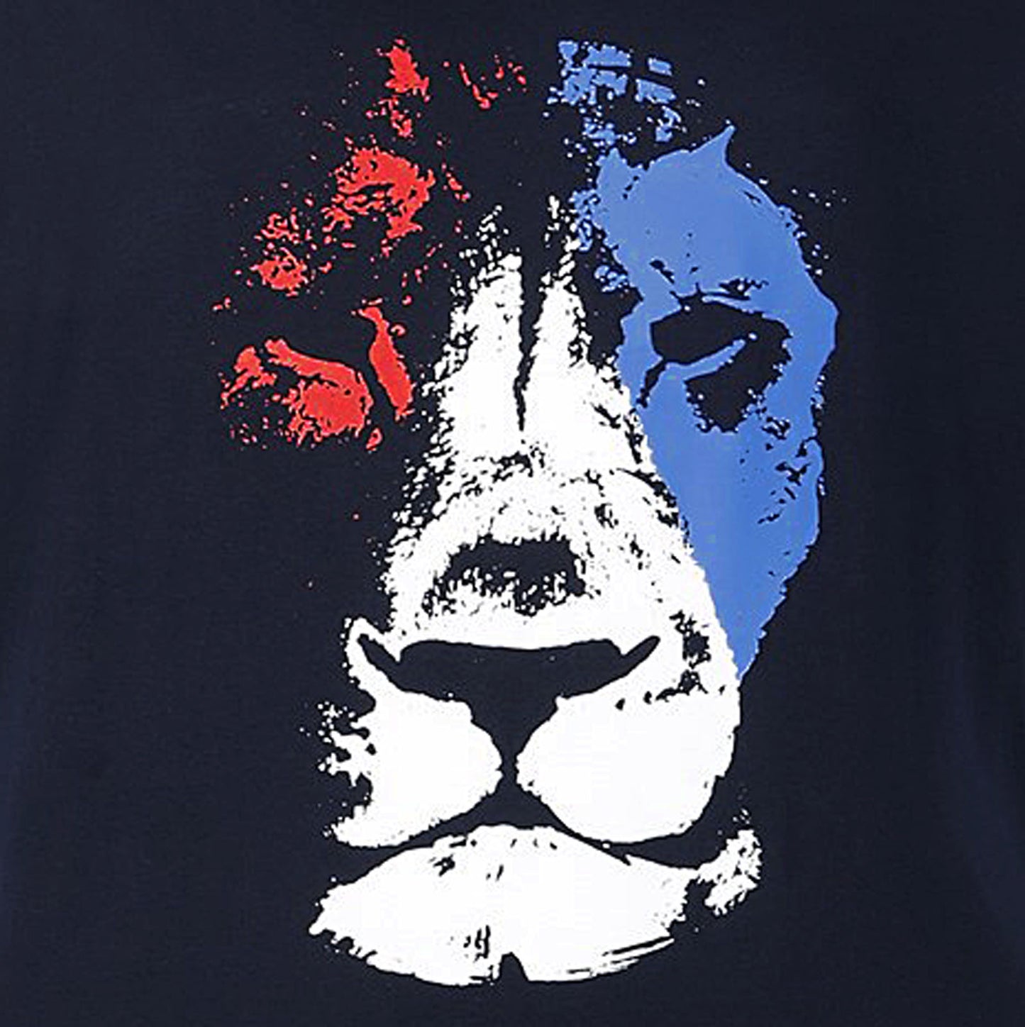 Espionage Plus Size T440 Abstract Lion T-Shirt Navy
