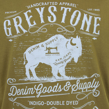 Kam Jeans Plus Size Greystone T-Shirt Dark Olive