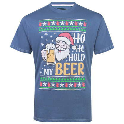 Kam Jeans Plus Size Kbsx035 Ho Ho Beer Xmas T-Shirt Denim