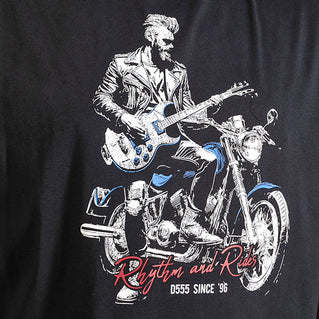 D555 Plus Size Derby Rhythm & Rides T-Shirt Dark Navy