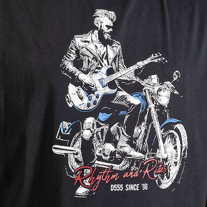 D555 Plus Size Derby Rhythm & Rides T-Shirt Dark Navy