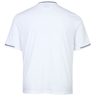 Lyle & Scott Plus Size Birdseye Half Tipped T-Shirt White