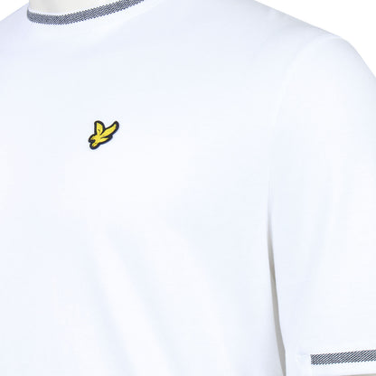 Lyle & Scott Plus Size Birdseye Half Tipped T-Shirt White