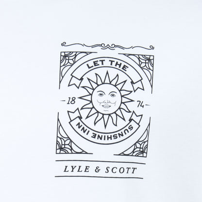 Lyle & Scott Plus Size Sunshine Inn Back Graphic T-Shirt White