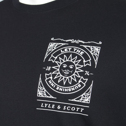 Lyle & Scott Plus Size Sunshine Inn Back Graphic T-Shirt Black