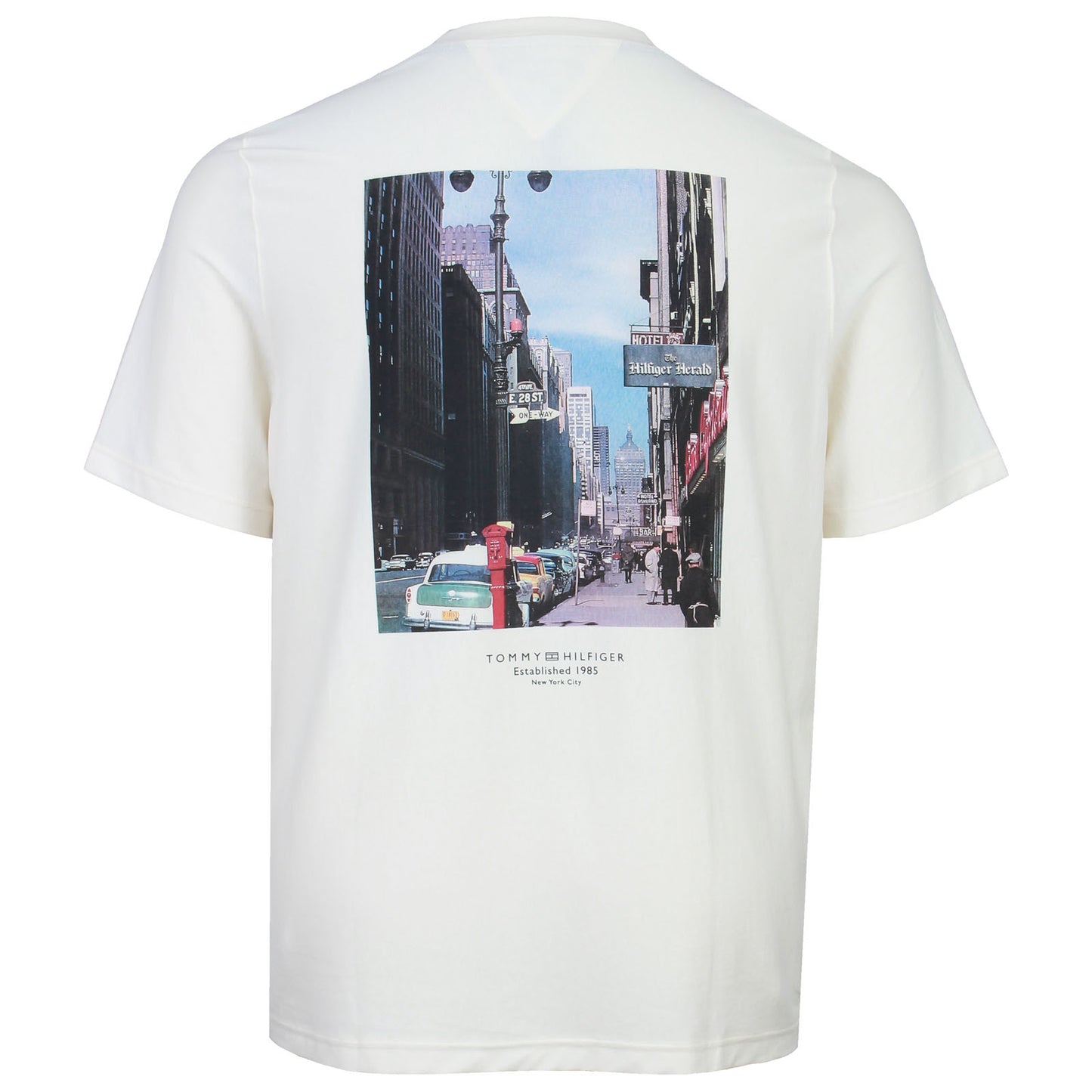 Tommy Hilfiger Plus Size Back Photo Print Graphic T-Shirt Ivory Petal