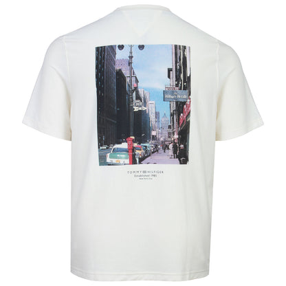 Tommy Hilfiger Plus Size Back Photo Print Graphic T-Shirt Ivory Petal