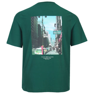 Tommy Hilfiger Plus Size Back Photo Print Graphic T-Shirt Ornamental Green