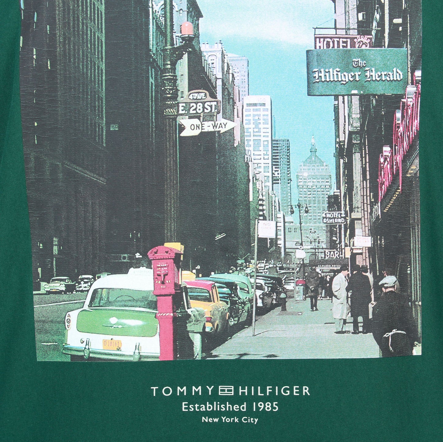 Tommy Hilfiger Plus Size Back Photo Print Graphic T-Shirt Ornamental Green