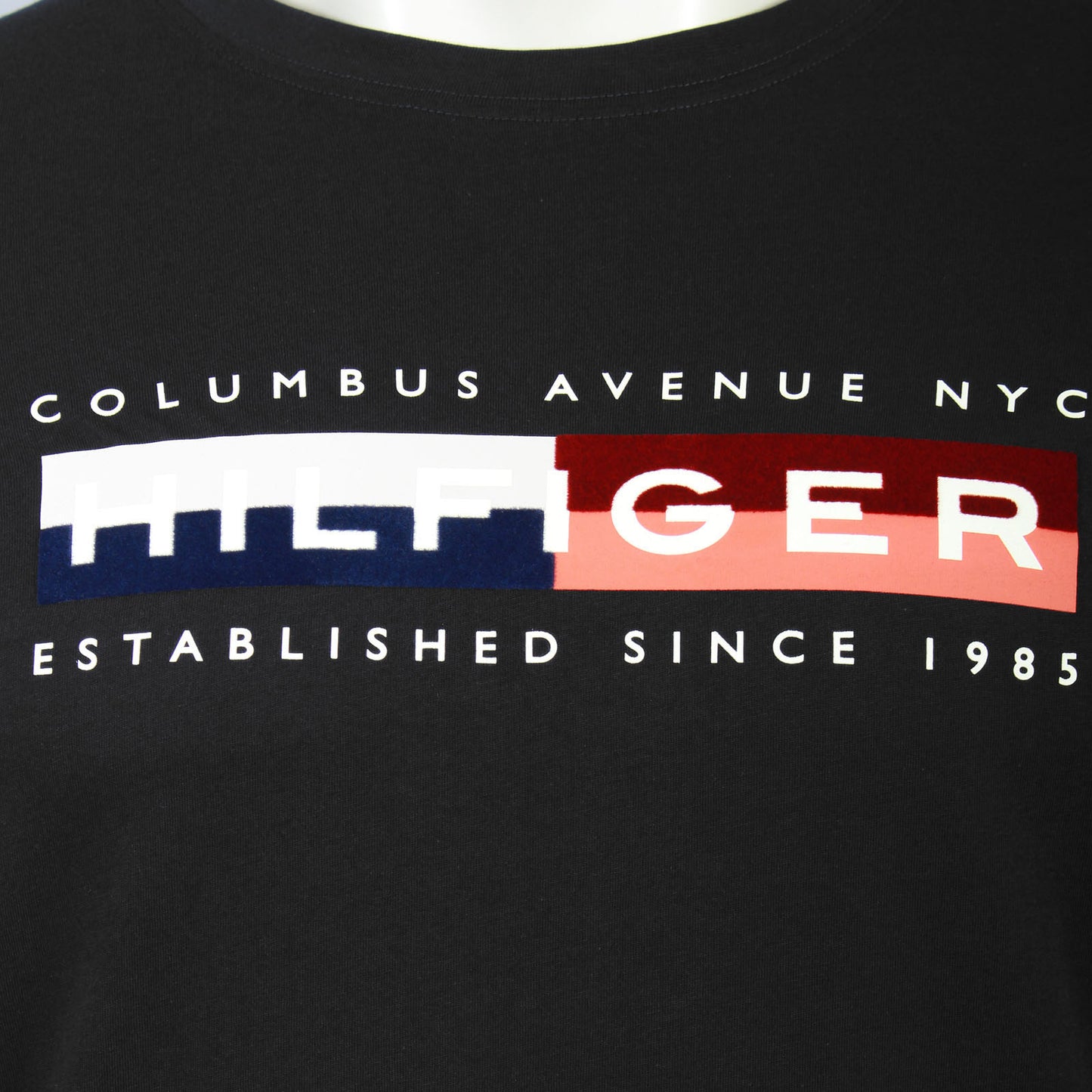 Tommy Hilfiger Plus Size Colour Block Graphic T-Shirt Black