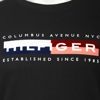 Tommy Hilfiger Plus Size Colour Block Graphic T-Shirt Black