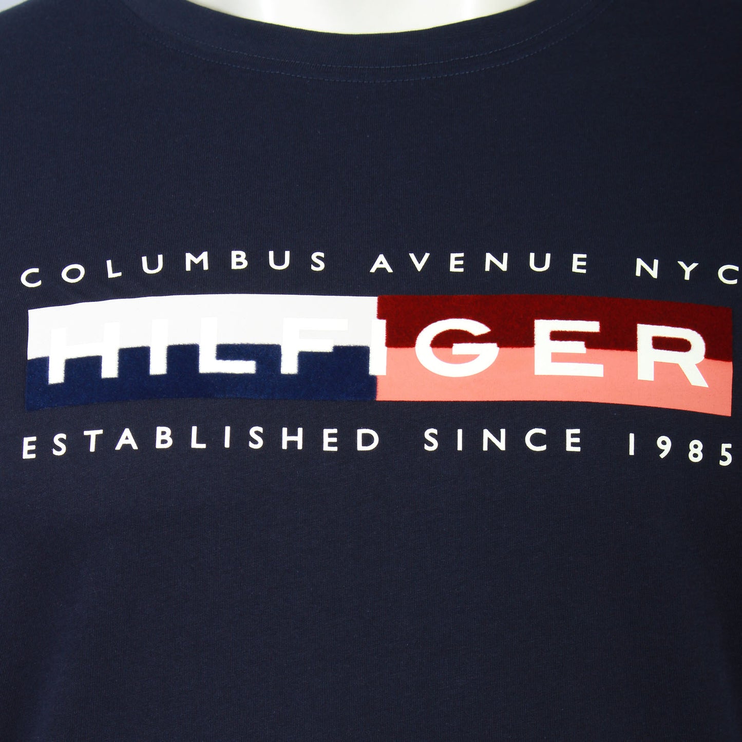 Tommy Hilfiger Plus Size Colour Block Graphic T-Shirt Desert Sky