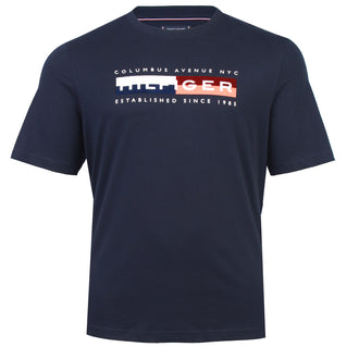 Tommy Hilfiger Plus Size Colour Block Graphic T-Shirt Desert Sky