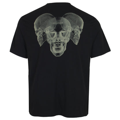 Religion Plus Size X-Ray Skulls T-Shirt Black