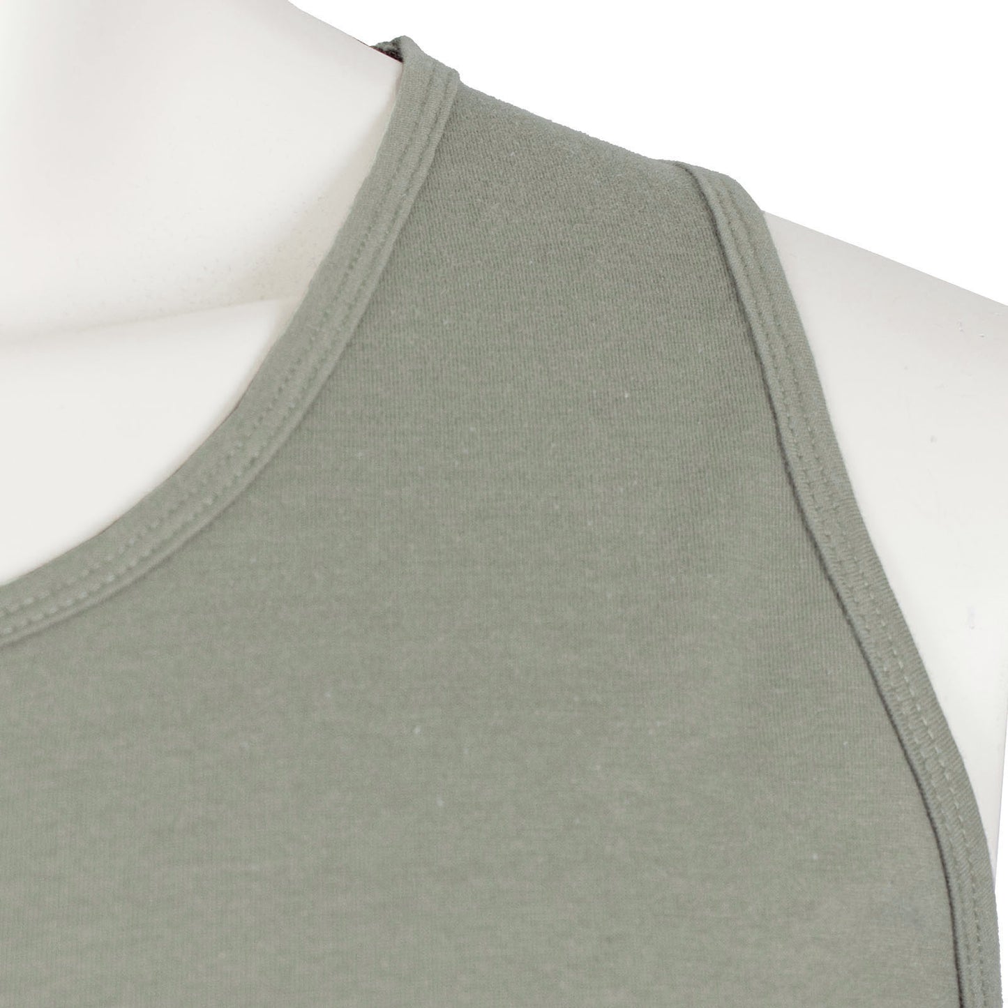 Solid State Plus Size Logo Muscle Vest Khaki
