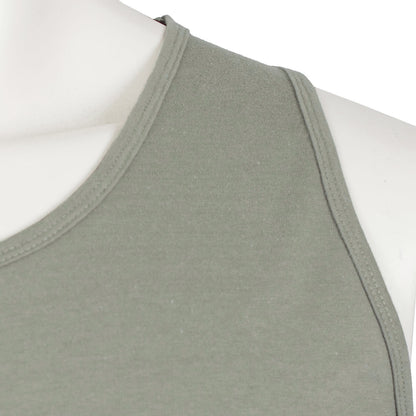 Solid State Plus Size Logo Muscle Vest Khaki