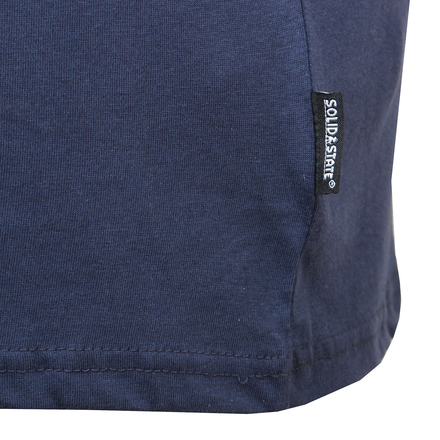 Solid State Plus Size Logo Muscle Vest Navy